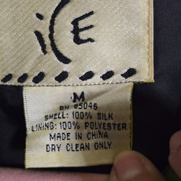 Ice Vintage Plaid Autumnal 100% Silk Button Down Collared Vest Trending Size M - Picture 5 of 5